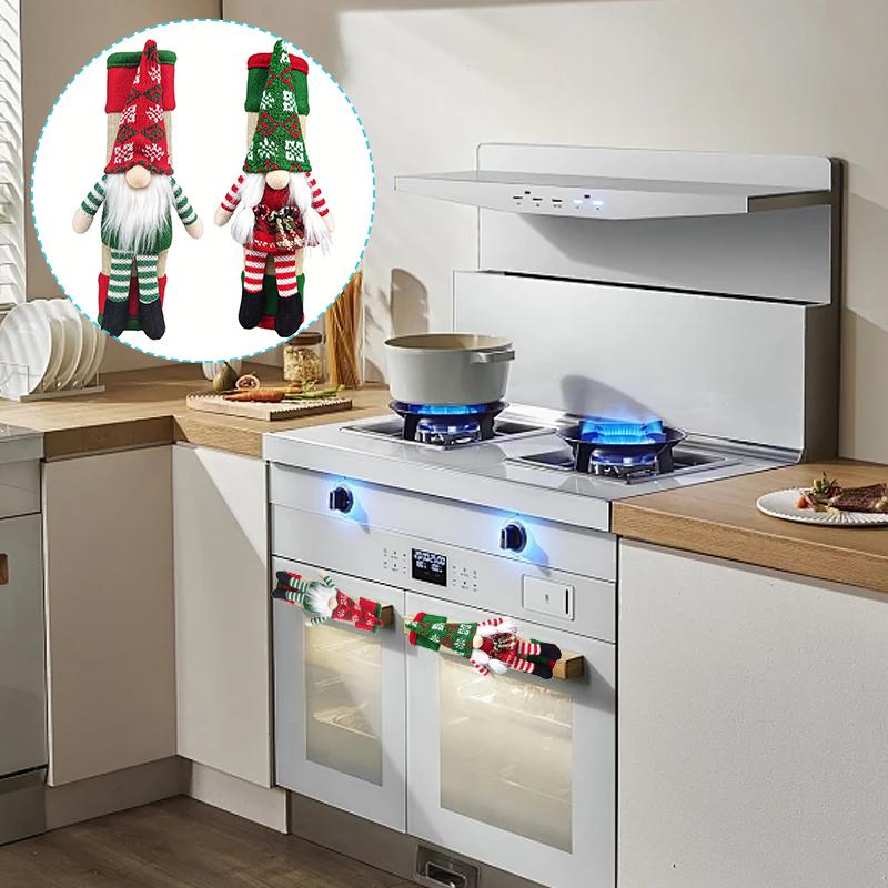Christmas Handle Cover Christmas Atmosphere Elf Design Store Decoration Home Decor Multifunctional 2PCS/Set