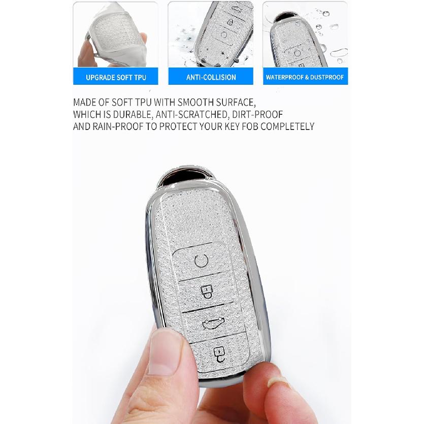 Waterproof TPU Car Key Fob Case Cover Compatible with Chery Tiggo 7 8 Omoda 3 5 C5 Arrizo 5 Plus Jaecoo 6 2025 Ruigu 9 2024 2025 Car Accessories