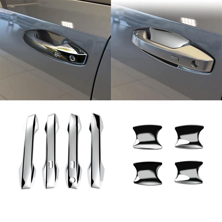 For Nissan Kicks 2025 2026 ABS Carbonfiber Exterior Side Door Handle Cover Door Bowl Cap Sticker Cover Trim External Accessories