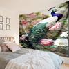 Peacock In The Rain Tapestry Room Decoration Wall Hanging for Living Room Bedroom, dormitory, Birthday and Christmas gifts