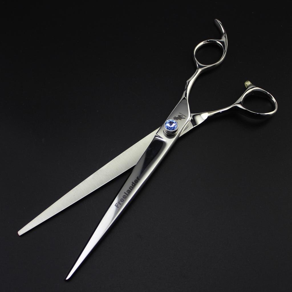 3 packs of 8.0-inch gemstone screws, high-end pet grooming scissors, straight scissors, set, free row comb.