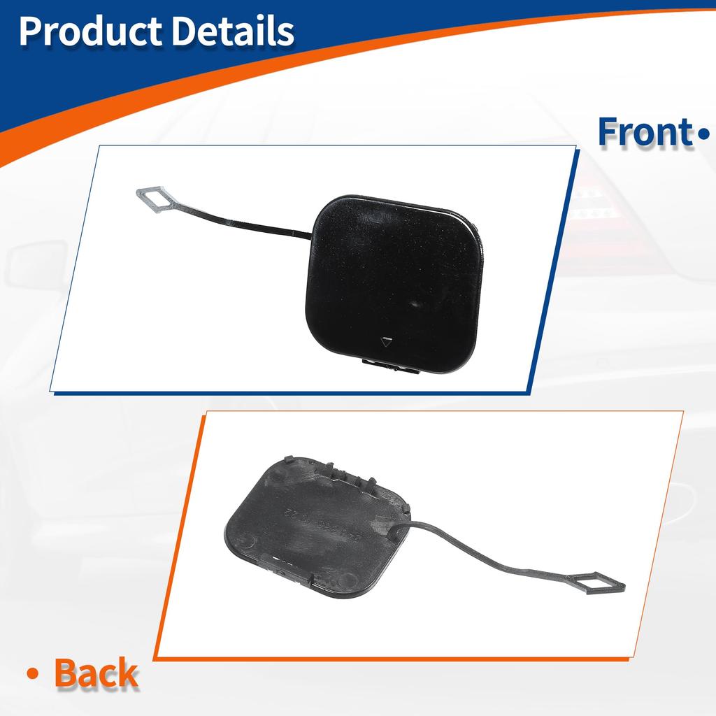 ACROPIX Rear Car Bumper Toe Hook Cover for Mercedes Benz W246 Set of 1 B-Class 2011-2014, Black, A2468851022,