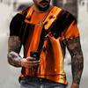 Brand Men's T-shirts Are Suitable for Men In Spring and Summer Colorful Printing 3D Stereo Art Street Sports Fitness