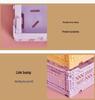 Stackable Mini Foldable Transparent Storage Box - PP Sundries Drawer Basket