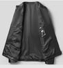 JINLUN Leather Single Genuine Lambskin Stand Men's Jacket, Rider, Leather, Black, Collar, Fall/Winter
