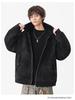 Mu Yuan Men's 2025 Winter Shearling Cotton Stand Collar Vintage Streetwear Jacket