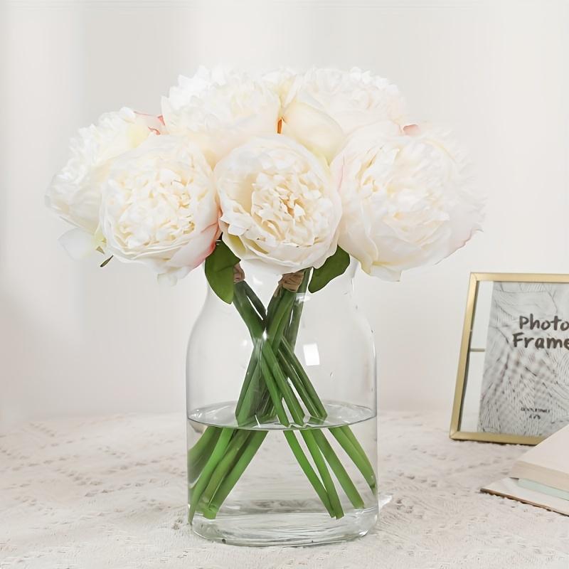 10pcs Simulated Peony Flower Wedding Bouquet Silk Flowers Fake Peony Artificial Peony Silk Flowers Bouquet for Bridal Wedding Floral Home Decoration