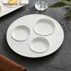 White Ceramic Plate Dim Sum Plates Pre Dinner Plate Cold Dish Plates Molecular Cooking Tableware of Creative Hotel Restaurant