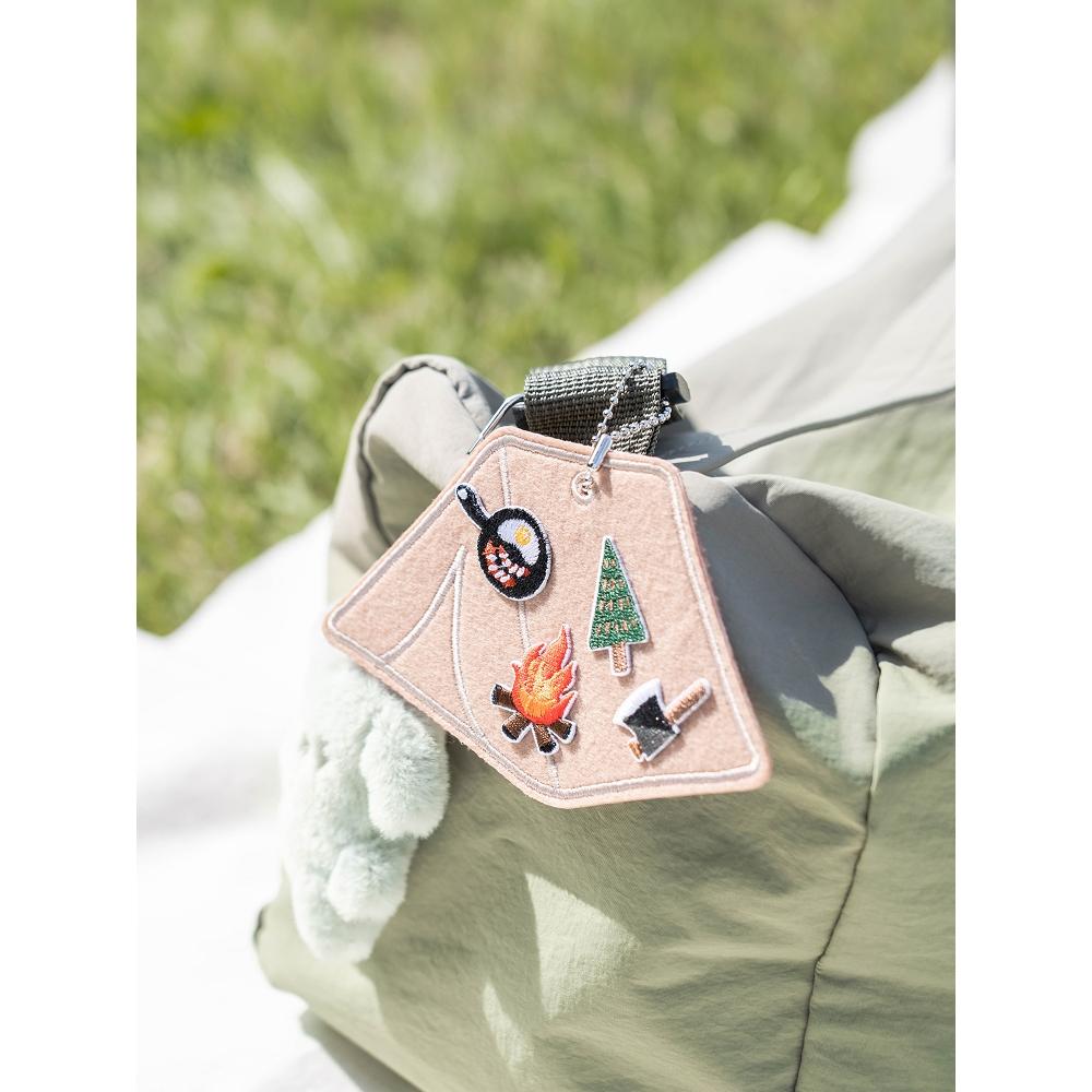 Daiso Hello Autumn Waffen   Key Ring Set Tent