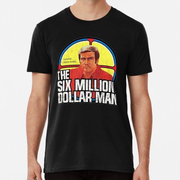 

Винтажный логотип «Человек на шесть миллионов долларов» Футболка от S до 5XL Сделано в Австралии/США 3XL