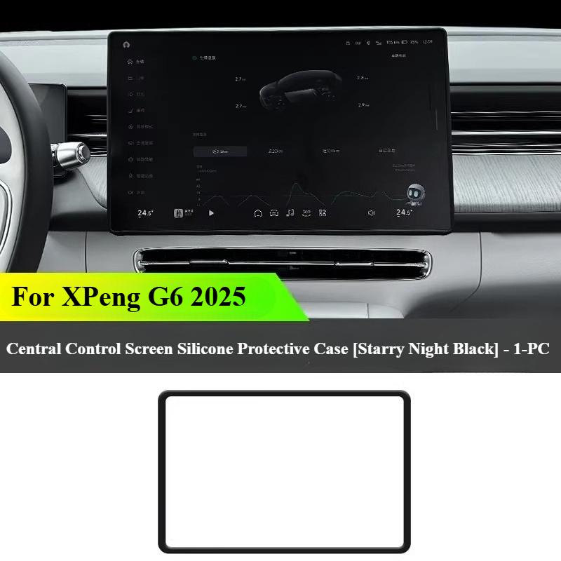 For XPeng G6 2025 Silicone Protective Frame Edge Central Control Display Navigation GPS Screen Protector Accessories
