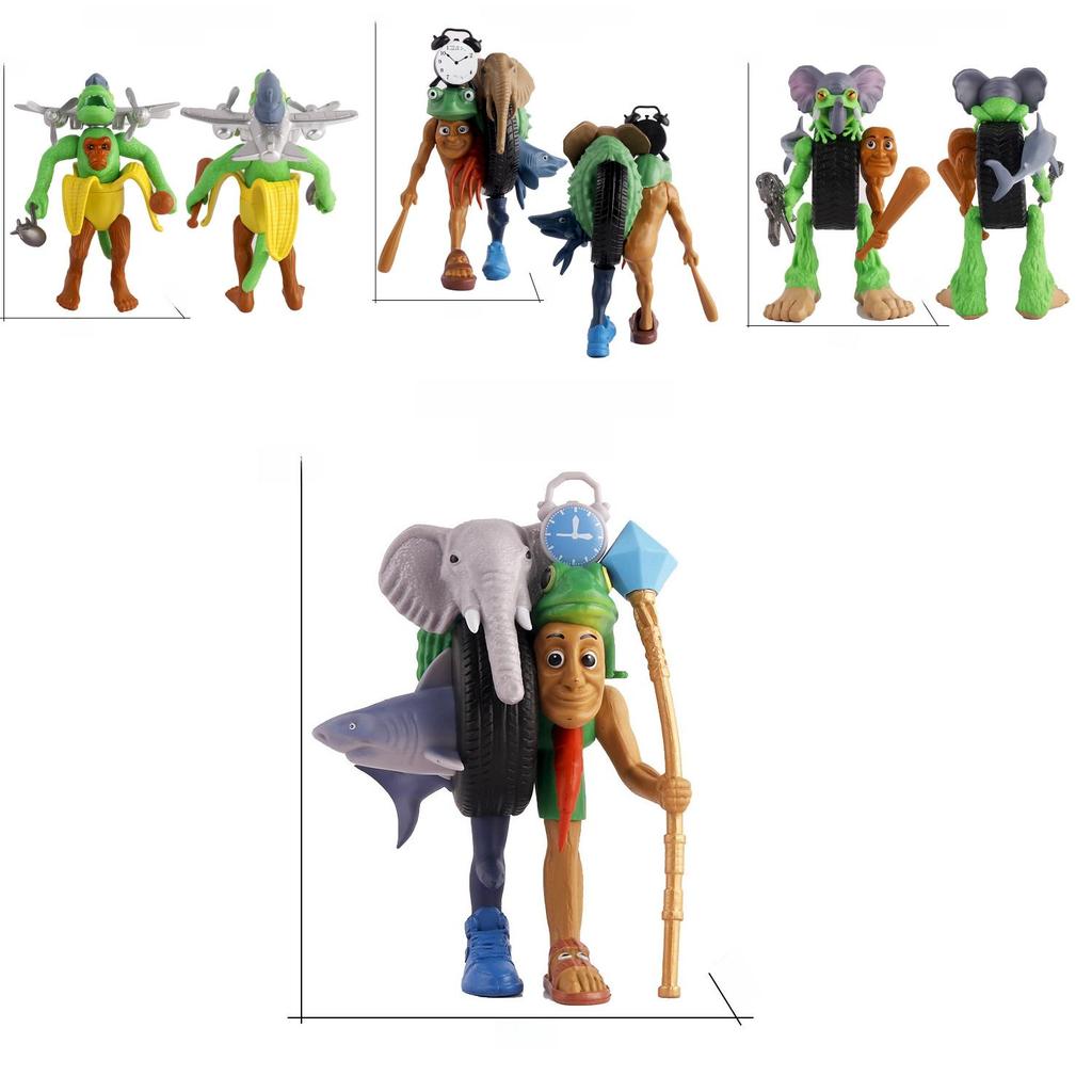 Tungtung Sahur Fusion Pvc Figure Desk Decor With Interchangeable Parts For Collectors