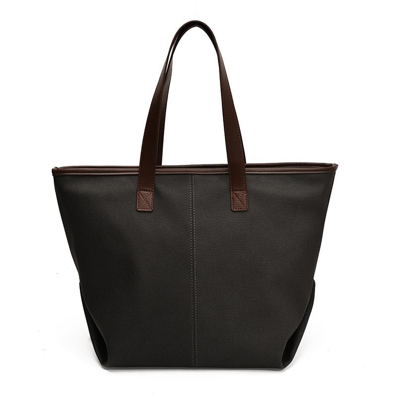 Stylish solid color simple bucket bag women's underarm bag new casual shoulder bag texture handbag