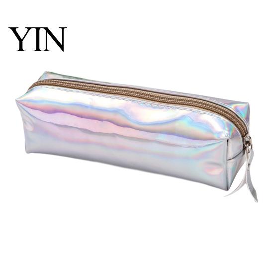 Reinforced Edge Pencil Pouch Gradient Color Case, Cute Cylindrical Pen for Anti-fouling Bag Girls, Waterproof Stationery Students School Supplies