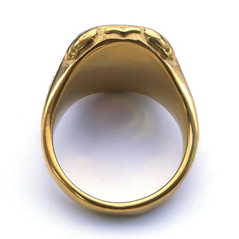 Crystal Our Lady of Aparecida Brazil Nossa Senhora Ring Men Stainless Steel Virgin Mary Rings Jewelry Boyfriend Gift RRR514S05