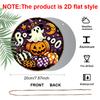 2D Flat, 1pc Round Waterproof Aluminum Halloween Boo Ghost Metal Sign, Cute Witch Hat Ghost Pumpkin Moon Plaque, Wreath Center Ornament, Front Door