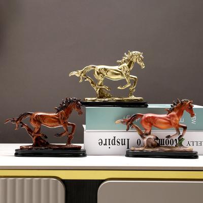 Horse Statue Collection Animal Model Resin Lifelike Sculpture Horse Ornaments For Study Room Garden Office Desktop Decor