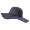 Female Hat French Retro Bowler Hat Women Wide-brimmed Wavy Fedora Hat Autumn and Winter Bow Hat Hat Adult Children Hat