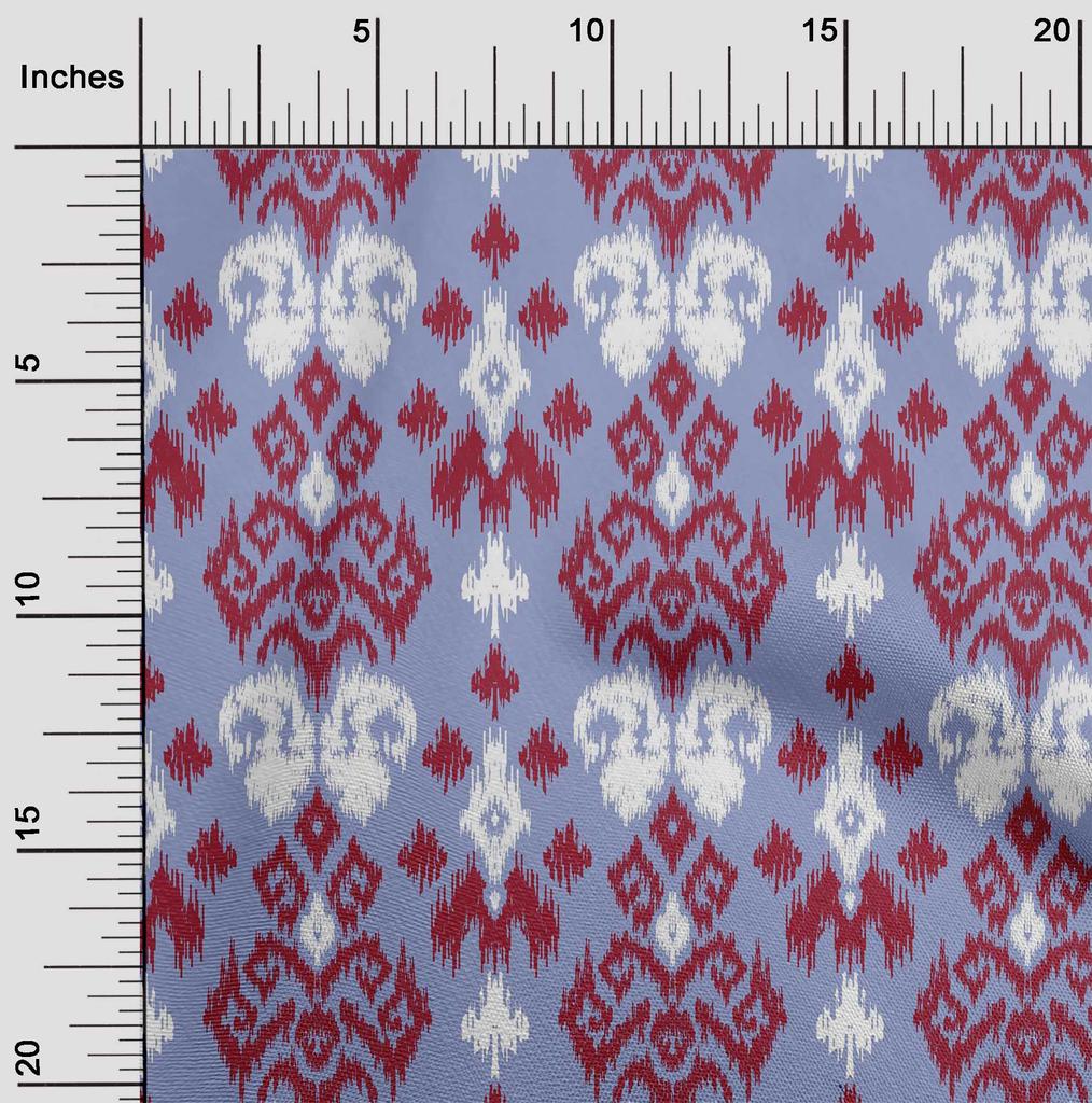 oneOone Cotton Flex Fabric Paisley Ikat Print Fabric BTY 40 Inch Wide