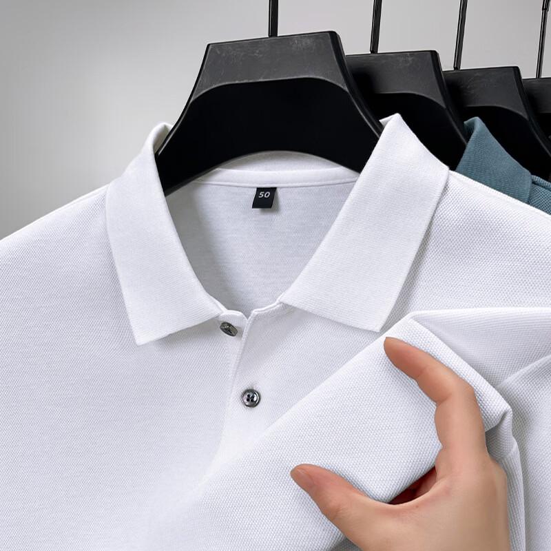 Men s 100% Long-Staple Cotton Long Sleeve Polo Shirt 2XL