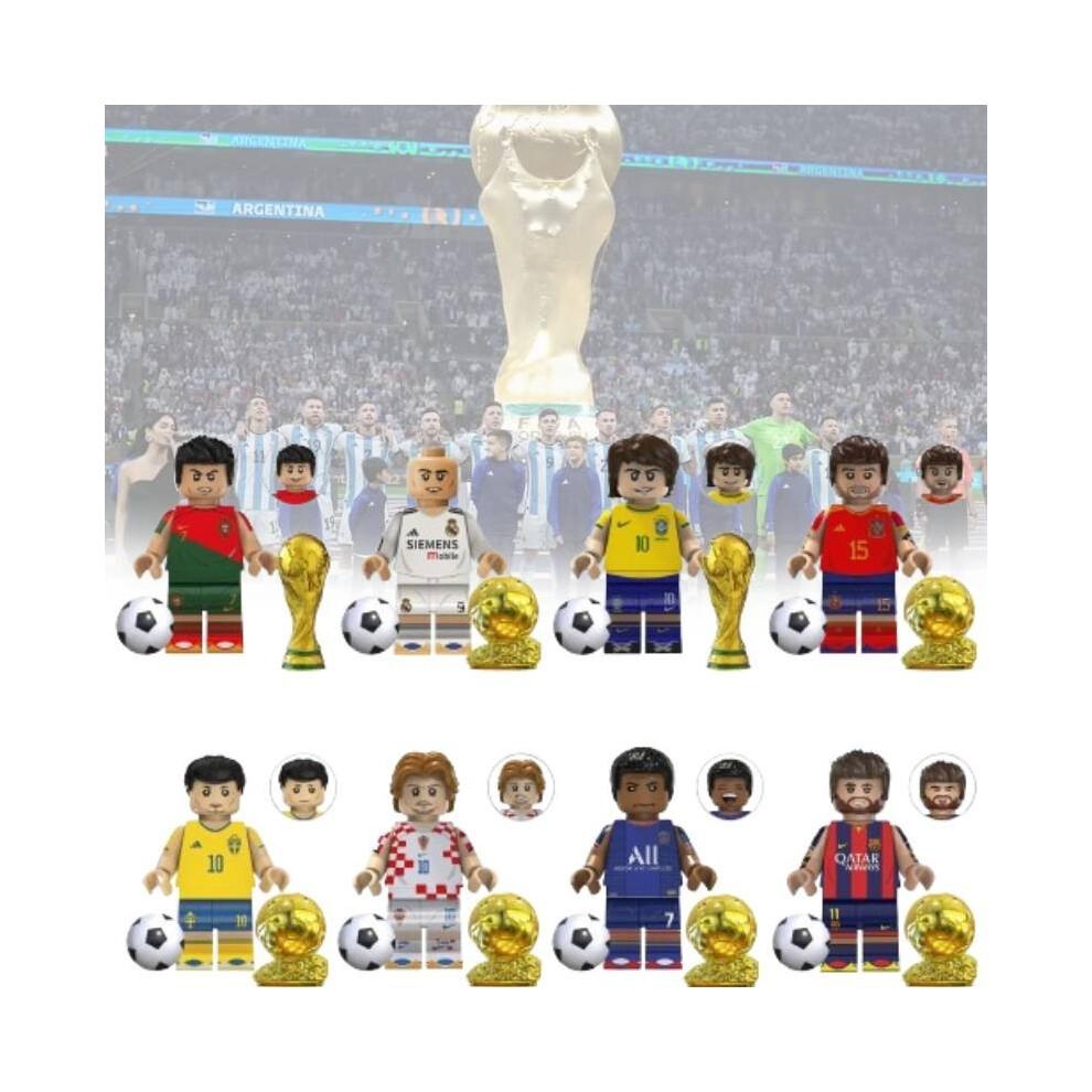 (Cristiano Ronaldo)Mini Football Player Figure Toy Cute Cartoon Building Block For Children