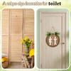 Wooden Bathroom Gender Sign Toilet Decor Plaque Farmhouse Style Wall Hanging Rustic Home Decor Signage