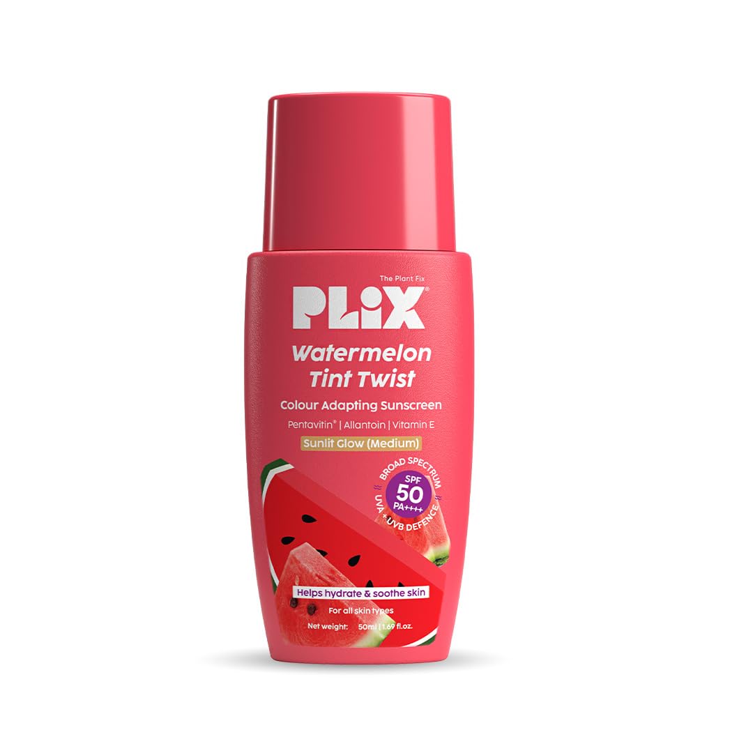 

PLIX - THE PLANT FIX Watermelon Tint Twist Sunscreen SPF 50 PA++++ Medium Sunlit Glow 50ml Pack Of 1