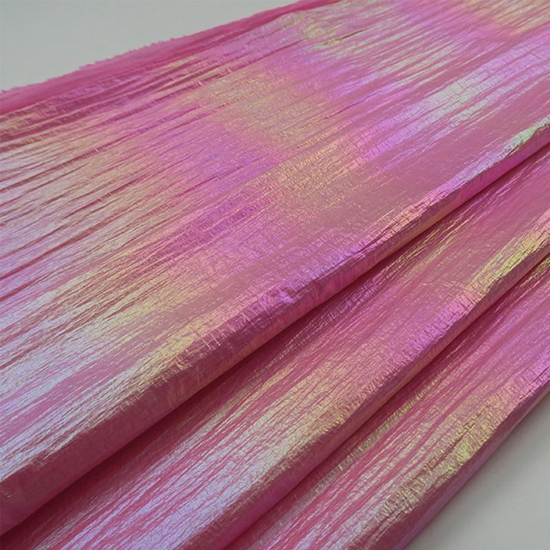 100*150cm Naylon Sedefli Kumaş Su Geçirmez Tüy Geçirmez Lazer Senfoni Renkli Gradyan Kumaş Dikiş İçin Şişme Mont Giysiler