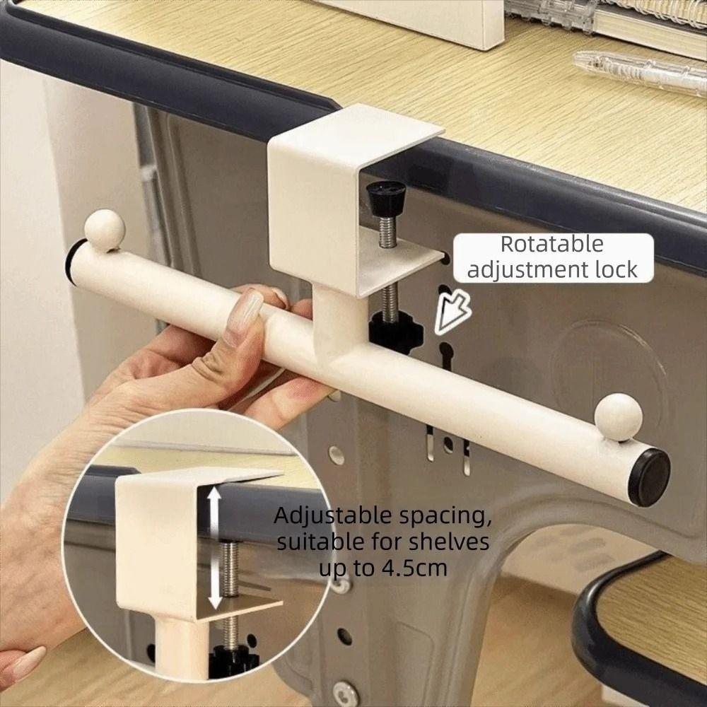 Adjustable Desk Mount Hook Rounded Corner Hanging Handbag Shelf  Office Use