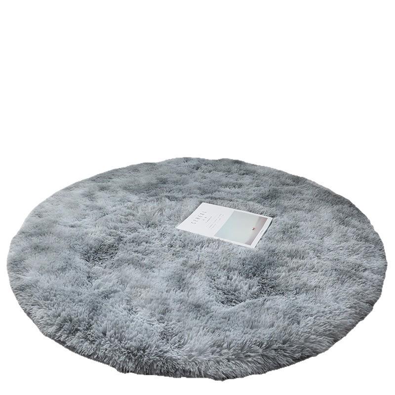 Silk Wool Plush Round Rug - Yoga Mat, Bedside Carpet, Hanging Chair Cushion, Cloakroom Foot Pad