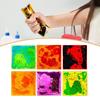 6 Pieces Sensory Soft Gel Liquid Toys Water Pads Motion Tiles Square