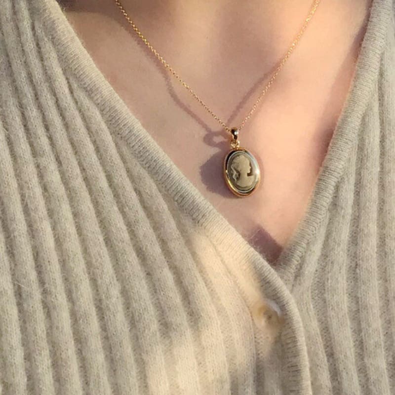 

весло Фіалковий Античний Камео Кулон Vintage Violet