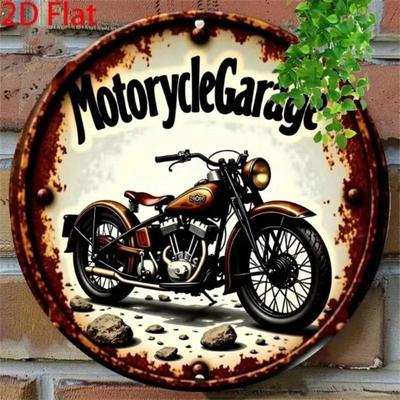 Vintage Retro Motorcycle Metal Wall Poster for Garage Bar Home