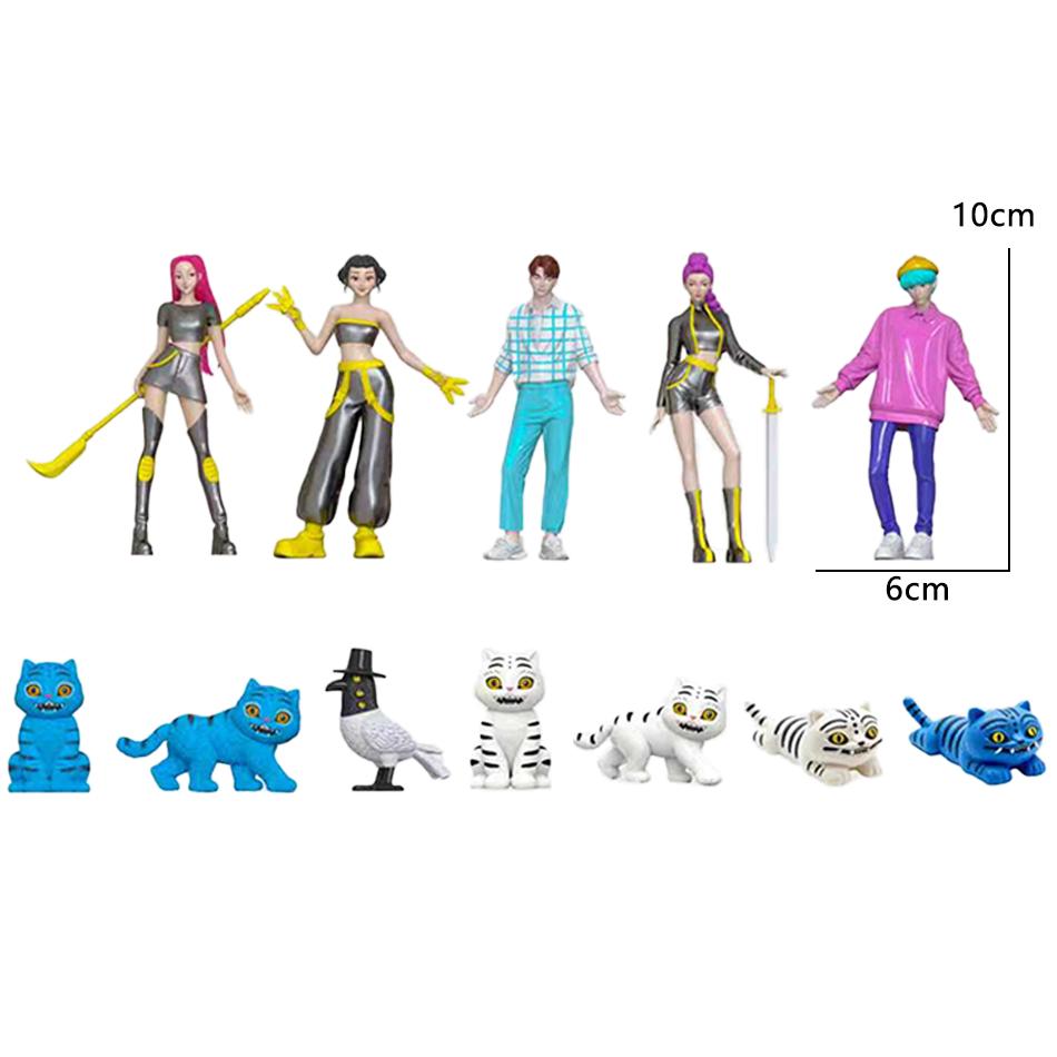 Anime Kpop Demon Hunt Box Series Figure Tiger Figurine Toy Desk Decoration Statues Ornament Halloween/Christmas Kid Gifts