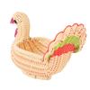Cute Desktop Mini Turkey shape Storage Basket HandWoven Basket Home Decoration