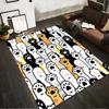 Cute Multicolor Cat Paw Pattern Carpet with Playful Cartoon Style Animal Design Suitable for Use As an Anti-slip1 For1room and Bedroom Sofas