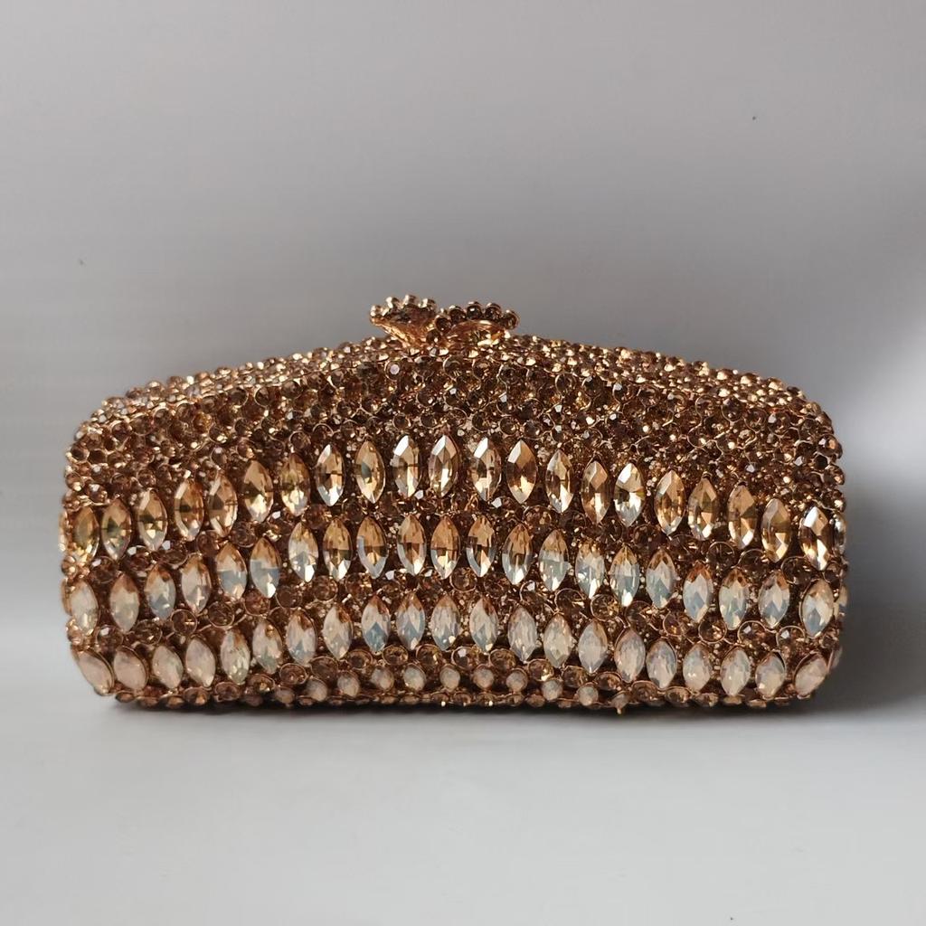 2025 nuova borsa da sera interamente ricoperta di strass pochette premium per banchetti borsa a tracolla alla moda per feste