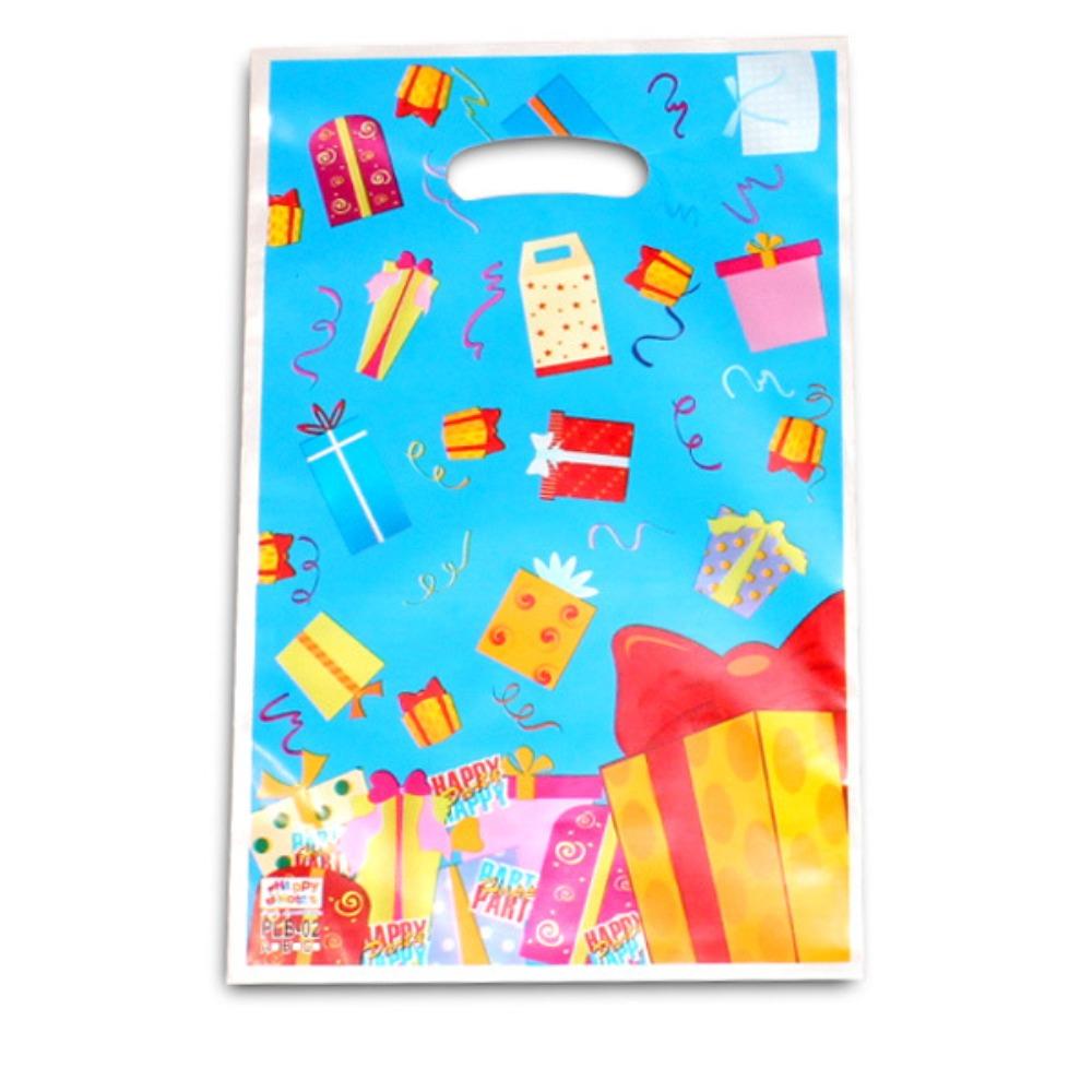

20 шт. Пластиковый печатный подарочный пакет в горошек, пакеты для добычи, сувениры, пакет для конфет, детский день рождения Gift Box Series - Blue