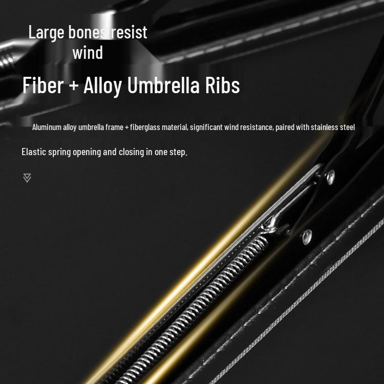 Fully Automatic 10-Rib UV Protection Folding Umbrella - Black Glue Sunscreen for Rain or Shine