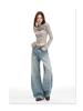 Women's Retro Washed Low Waist Wide Leg Jeans - Autumn Winter Collection