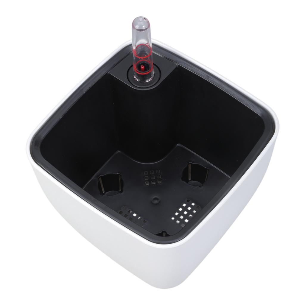 Self Watering Plastic Planter with Water Level Indicators Modern Decorative Planter Flower Pots for House Plant Device