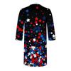 Dresses For Women Casual V Neck Casual Three Quarter Sleeve Dress Button Sundress
