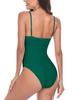 Exclusive Dark Green Large Competitive M [RELLECIGA] [Amazon Brand] Women's Swimsuit, Size, Sexy, Slim, Beach, Fitness, One-Piece Swimsuit, Swimsuit,