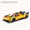 In Stock Bburago 1:18 Le Mans 24h Ferrari 499p No.24 No.50 Bo.51 Coated Simulation Alloy Miniature Model Custom Kid Toy Gift