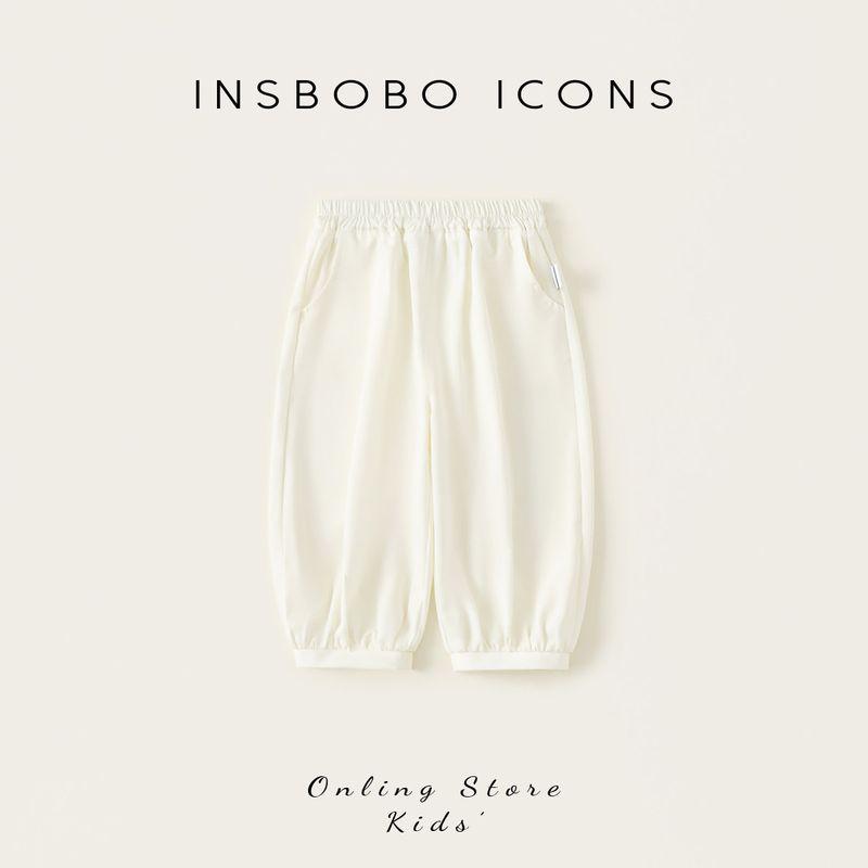 Insbobo Girls Pants Summer Thin Style Mosquito-Proof Pants Fashionable Children s Summer Wear Baby Clothing Early Summer Outfit White 100