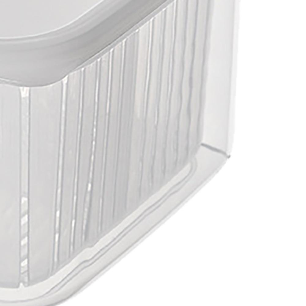 2PCS PP Vegetable Fruit Storage Container 2 Compartments Fridge Storage Organizer  Home Storage
