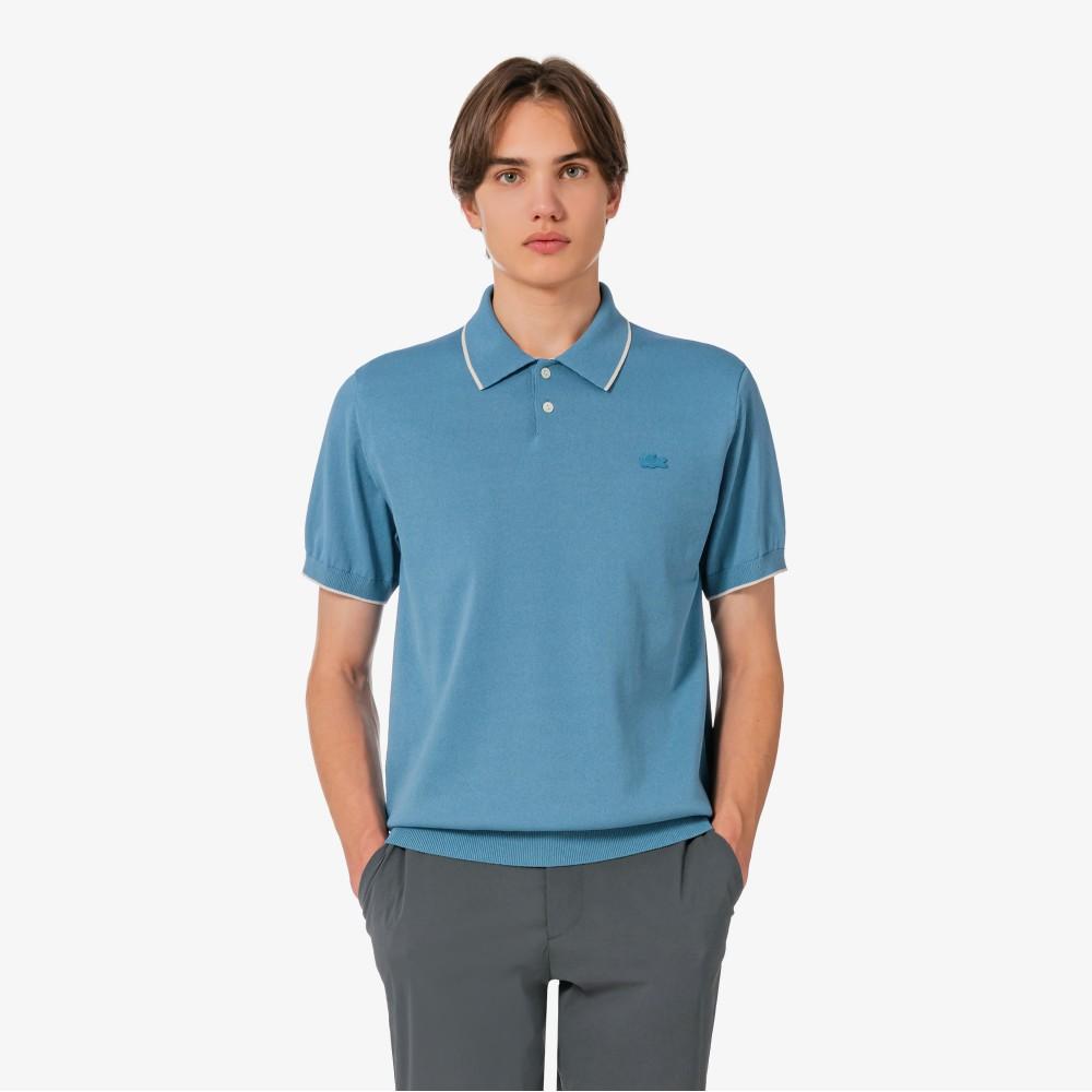 Lacoste Men's Tipping Paper Short Sleeve Sweater Polo Shirt PH744E-56GJBK