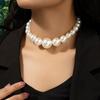 French Retro Court Style Pearl Necklace Female Korean Version Temperament Elegant Fashion Commuter New Year's Collarbone Chain