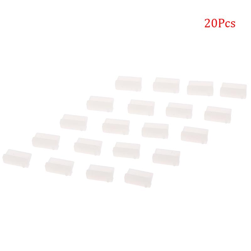 20Pcs Usb Male Anti-Dust Plug Stopper Cap Plastic Cover Protector Dust Plug