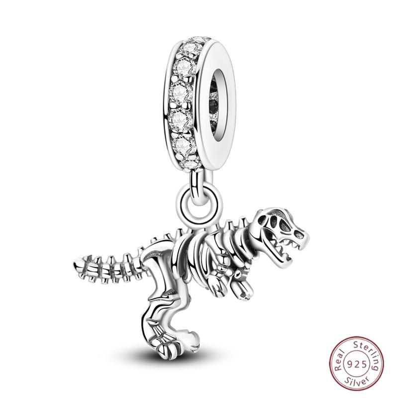 Copper Beaded Pendant Shiny Zircon Animal Elephant Puppy Original 3Mm Bracelet Women Fine Jewelry